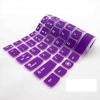 COMP-SA - Androids VAIO EB 15.5 inch EE CB EH SE EL pcg-61511T E15 S15 F219 F24 Translucent Silicone Laptop Keyboard Skin Cover Protector (purple)