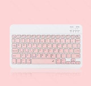 COMP-SA - Keyboard For Tablet Androids IOSs Windowss Wireless Teclado Keyboard Bluetooth-compatible Rainbows Backlit Keyboard For Ipads Phone (Pink no Backlit)