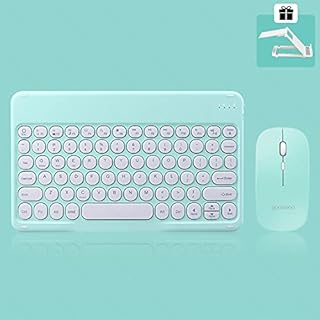 COMP-SA - For Ipads Keyboard and Mouse Combo, Wireless Bluetooth Keyboard Teclado for Ipads Xiaomis Samsungs Huaweis Tablet Androids IOSs Windowss (Mint C)