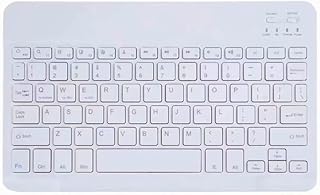 COMP-SA - For Ipads Teclado Bluetooth Keyboard Mute Wireless Mouse For Xiaomis Samsungs Huaweis Tablet Phone Androids IOSs Windowss (White Keyboard)