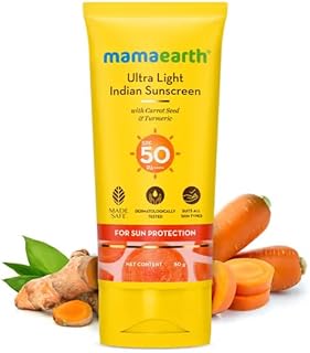 واقي الشمس الهندي فائق الضوء من ماماإيرث SPF50 Pa+++، 80 مل، 50 SPF