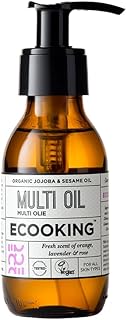 Ecooking Organic Multi Oil 100 ml | Moisturising Body Oil for Moist Skin After Bath/Shower | Jojoba Oil, Sesame Oil and Soothing Essential Oil Extracts of Orange, Lavender and Rose