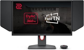 شاشة العاب زوي XL2566K مقاس 24.5 انش 360Hz من بينكيو، موشن كلاريتي DyAc+ 1080P جاهزة للمشاركة XL، قائمة سريعة مخصصة، مفتاح S وغطاء قاعدة صغيرة وارتفاع وميلان قابلان للتعديل، اسود، LCD