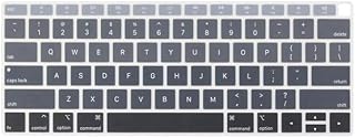 COMP-SA - US Version English Silicone Keyboard Cover for Macbooks Air 13 2020 2019 A2179 A1932 Touch ID Gradient Colorful Keyboard Film (Gradient grey)