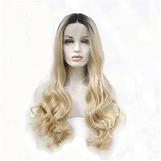 Wigs European and Fashion Wig Long Straight Hair lace Curly Hair Natural Appearance Heat-Resistant Fiber Synthetic Wig(22 Inches)