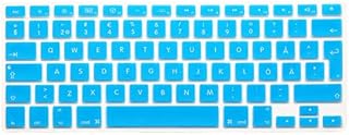 COMP-SA - Hot Swedish Version Silicone UK/EU layout Keyboard Protector Stickers Skin For Macbooks Air 13 Pro 13 15 17 Retina Keyboard Cover (sky blue)