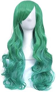 Wigs Europe Wig Lolita Wig Long Curly Hair Wig Halloween Cosplay Green Curly Hair Natural Appearance Heat-Resistant