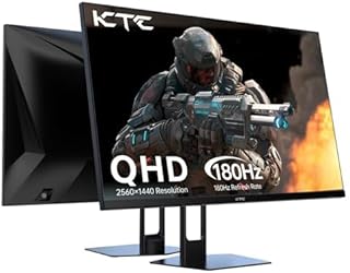 KTC شاشة العاب 27 انش 180Hz QHD 2560×1440p ، 1 مللي ثانية، IPS سريعة، 122% sRGB، 2X DP و2X HDMI، HDR 10، فيسا، فري سينك 2K