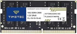 تايم تيك وحدة ذاكرة RAM من هاينكس IC DDR4 2666MHz PC4-21300 بدون ذاكرة مؤقتة 1.2 فولت CL19 2Rx8 ثنائي الرتبة 260 دبوس SODIMM للابتوب والنوت بوك والكمبيوتر (16GB)