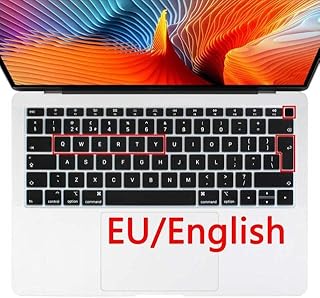 COMP-SA - EU Enter Rusiann French PT Spain Italian English Layout for Macbooks New Air 13 with Retina & Touch ID A1932 2018 Keyboard Cover (EU English)