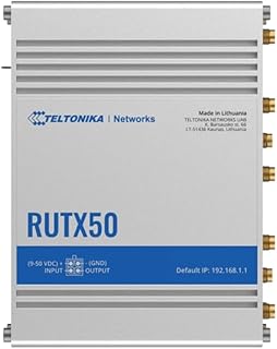 راوتر صناعي 5G ‏RUTX50 من تيلتونيكا، إيثرنت، أسود