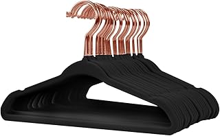 Stormix Pack of 32 Baby Clothes Hangers, Velvet Hangers for Kids Non-Slip Hangers with Notches on Shoulders for Toddlers Black