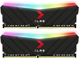 ذاكرة RAM DDR 4 للكمبيوتر المكتبي من بي ان واي بسعة 16GB (2 × 8GB) ايبيك-اكس قيمنق XLR8، اضاءة بالفضاء اللوني RGB، DDR4، 3200MHz، ذاكرة RAM- (MD16GK2D4320016XRGB)