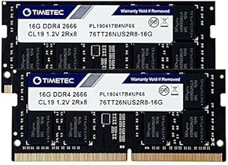 تايم تيك مجموعة هاينكس IC 32GB (2x16GB) DDR4 2666MHz PC4-21300 غير مخزن مؤقت غير ECC 1.2 فولت CL19 2Rx8 ثنائي الرتبة 260 دبوس SODIMM لابتوب نوت بوك ذاكرة RAM ترقية