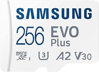 بطاقة ذاكرة MicroSD سعة 256GB لجهاز سامسونج تاب A9 وA9+ وتابلت S9 FE من الفئة 10 UHS-1 U3 V30 Micro-SD + منديل رقمي من المايكروفايبر