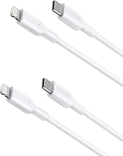 انكر كيبل شاحن ايفون 12، كيبل USB C الى لايتنينج [3 قدم، عبوتان] باورلاين II لايفون 12/11/11 برو/اكس/اكس اس/اكس ار/اكس اس ماكس/8/8 بلس، يدعم توصيل الطاقة