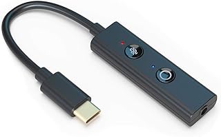 كريتيف محول صوت ساوند بلاستر بلاي! 4 عالي الدقة، بطاقة صوت خارجية محول رقمي تناظري USB-C متوافقة مع ويندوز وماك والكمبيوتر وبلاي ستيشن 4 وسماعات الرأس