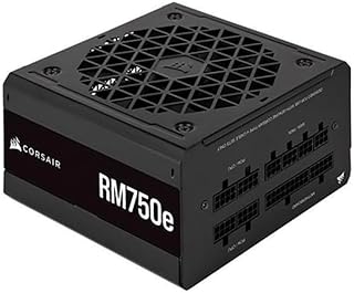 كورسير مزود طاقة RM750e (2023) معياري بالكامل وصامت - متوافق مع ATX 3.0 وPCIe 5.0 - مكثفات 105 درجة مئوية - كفاءة 80 بلس جولد - حامل استعداد عصري - اسود