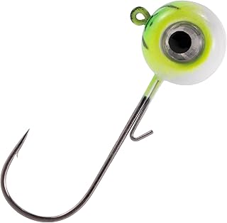 Dr.Fish 10 Pack 3D Eye Fishing Jig Heads Freshwater Fishing Jigs for Bass Walleye Crappie Round Ball Jig Heads Swimbait Jigs Trout