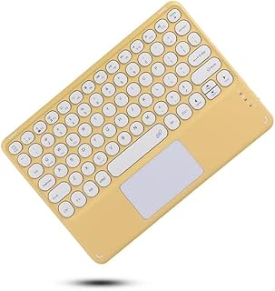 COMP-SA - Wireless Bluetooth Keyboard for Ipads Samsungs Galaxys Xiaomis Huaweis For Ipads 5 6 9.7 10.2 10.5 7 8th Air 4 For Androids Windowss (Yellow)