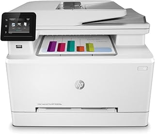 HP طابعة ليزر متعددة الوظائف لاسلكية الكل في واحد M283fdw من كولور ليزرجيت برو للطباعة عن بعد والمسح الضوئي والنسخ والطباعة على الوجهين تعمل مع اليكسا 7KW75A اتش بي