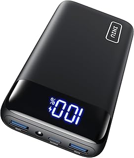 اي ان اي يو باور بانك، 22.5 واط شحن سريع 20000mAh PD3.0 QC4.0، مخارج USB C 3 امبير مع مصباح يدوي LED حزمة بطارية لايفون 13 12 X برو سامسونج S21 S20 ايباد هواوي.