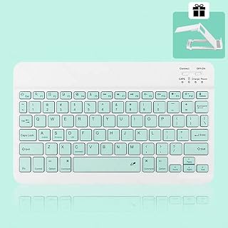 COMP-SA - For Ipads Keyboard Wireless Bluetooth Keyboard teclado tablet for Ipads Xiaomis Samsungs Huaweis Tablet Androids IOSs Windowss (Green A)