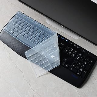 COMP-SA - Keyboard Cover Skin for Logitechs MK345 / Logitechs MK345 Accessories, Ultra Thin Silicone Keyboard Protector Skin Transparent (clear)