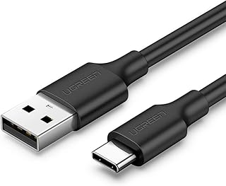 يوجرين كابل شحن ونقل بيانات USB نوع سي، اسود، 1 متر، لمحول الشحن