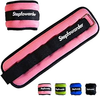 Stepfowarder 1-4 Lbs Ankle Weights Pair Set with Adjustable Strap for Arm, Hand & Leg, Walking, Jogging, Gymnastics, Aerobics - Ankle/Wrist Weights for Women, Men, Kids