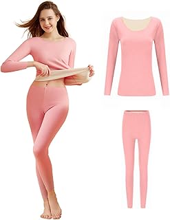 Thermal Underwear for Women Long Johns Base Layer Stretch Soft Thermal Top and Bottom Set for Winter