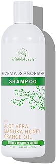 شامبو وايلد ناتشورالز لعلاج الأكزيما الصدفية: 98٪ طبيعي ، 80٪ عضوي ، خالٍ من الكبريتات ، مهدئ ، معالج ، مضاد للقشرة ، قشاري ، حكة ، صابون جاف لعلاج التهاب الجلد الدهني ، مرطب ، 16 أونصة