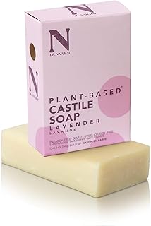 Dr.Natural Castile Soap Bar 5 oz. Made from 100% Natural Plants and Oils for All Skin Types, Ultra Moisturizing and Multipurpose (Lavender)