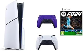 SIE Sony PlayStation 5 Slim Disc with Extra Dualsense Purple Controller and FC24 - International Version