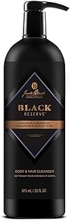 Jack Black Black Reserve Body & Hair Cleanser, Mens Body Wash, Shampoo Haircare, Dual-Purpose Mens Cleanser, Sulfate-Free