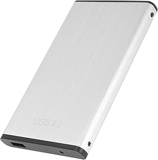 قرص صلب محمول YD0018 USB 3.0 للابتوب، 2.5 انش لون فضي، قرص صلب خارجي عالمي للكمبيوتر الشخصي، قرص صلب ميكانيكو 80G-2TB لنظام التشغيل ويندوز 7 8 10 لينكس OS X (1TB)