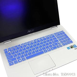 COMP-SA - For ASUSs X550𝖵X FX50JX N551JM X550CC X550𝖵Q X550JD X550LD X550ZE 15 inch laptop keyboard Silicone Protective Keyboard Cover (blue)