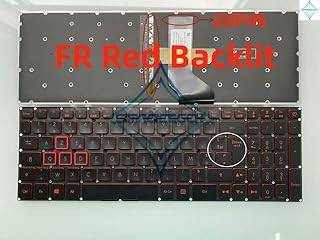 COMP-SA - New Rusiann RU BR SP Spanish US LA FR UK For ACERs Nitro 5 AN515 AN515-51 AN515-52 AN515-53 AN515-41 AN515-42 AN515-31 Keyboard (FR Red Backlit)