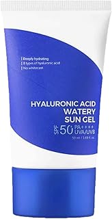 كريم جل مائي بحمض الهيالورونيك بعامل حماية من الشمس SPF50 وPA ملمس مرطب يجدد الرطوبة سعة 50 مل او 1.69 اونصة سائلة قطعة واحدة لنوع البشرةالكلة