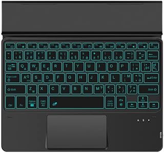 COMP-SA - Bluetooth Keyboard TouchPad Backlight For Samsungs Galaxys TAB S7 Plus FE 12.4" SM-T735 SM-T970 S6 Lite S5e S4 Tab A7 10.4" Tablet (French Black)