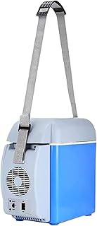 WRQqazx Portable Mini Car Refrigerator, 7.5L Car Fridge Cooler Warmer, Household Small Travel Refrigerator for car, with Adapter and Travel Shoulder Strap for Vehicle Boat Trucker Refrigerators