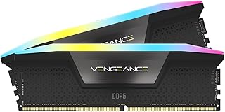 كورسير ذاكرة RAM DDR5 RGB سعة 96GB (2x48GB) 6600MHz CL32 انتل XMP iCUE من فينجيانس - اسود (CMH96GX5M2B6600C32)