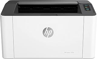 HP طابعة ليزر مكتبية لاسلكية 107 واط - ابيض، من اتش بي، أحادي اللون