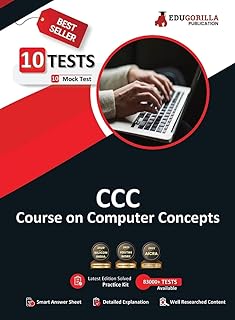 CCC Book 2023: Course on Computer Concepts Based on NIELIT (English Edition) - 10 Full Length Mock Tests (1000 Solved Objective Questions) with Free Access to Online Tests