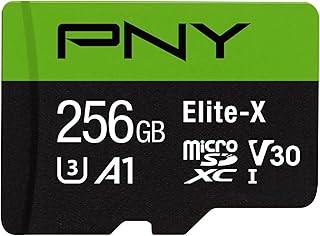 PNY بطاقة ذاكرة فلاش ايليت اكس فئة 10 U3 V30 microSDXC سعة 256 جيجابايت