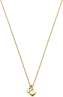 Purelei Brave Necklace 18K Gold plated stainless steel jewelry Waterproof chain with heart pendant 20 to 22 inch adjustable length Fashion jewelry for your individual look