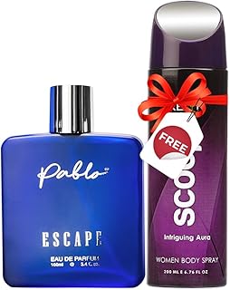 PABLO Escape Eau De Parfum For Men Long Lasting Fragrance | Edp For Men | Deo For Men | Gift For Boys | 100 Ml + 200 Ml Free