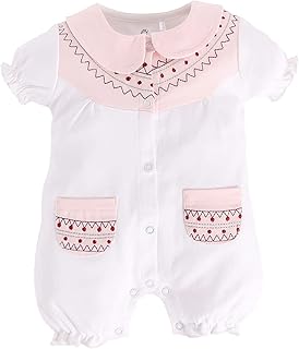 BabyGo Half Sleeves Baby Romper| 100% Cotton Rompers for New Born Baby| Baby Dress | Sleepsuit for Baby Girls| Onesies| 0-3M| 3-6M| 6-9M| 9-12M| Infant Clothes