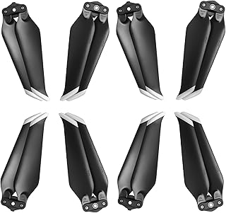 Bocguy Mavic 2 Propellers, 8 Pieces Drone Mavic 2 Pro Propeller with Push Type Quick Release Design, 8743 Propeller for Mavic 2 / Mavic 2 Pro/Mavic 2 Zoom Drone Replacement (Silver)