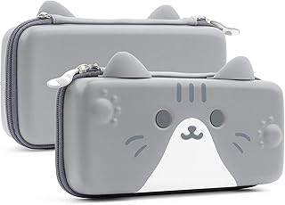 GeekShare Cat Ears Carry Case Compatible with Nintendo Switch - Portable Hardshell Slim Travel Carrying Case fit Switch Console & Game Accessories